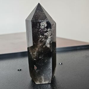 Elegant Black Crystal Obelisk
